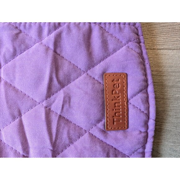 ThinkPet Quilted Dog Jacket Purple & Gray Warm Vest With Velcro Closure M Size - Picture 2 of 6